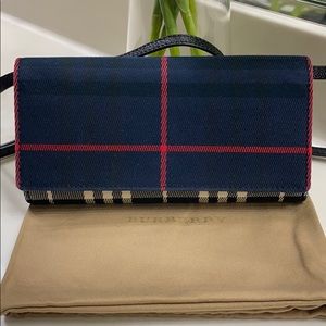 Burberry Tartan Mix Henley Wallet on Chain